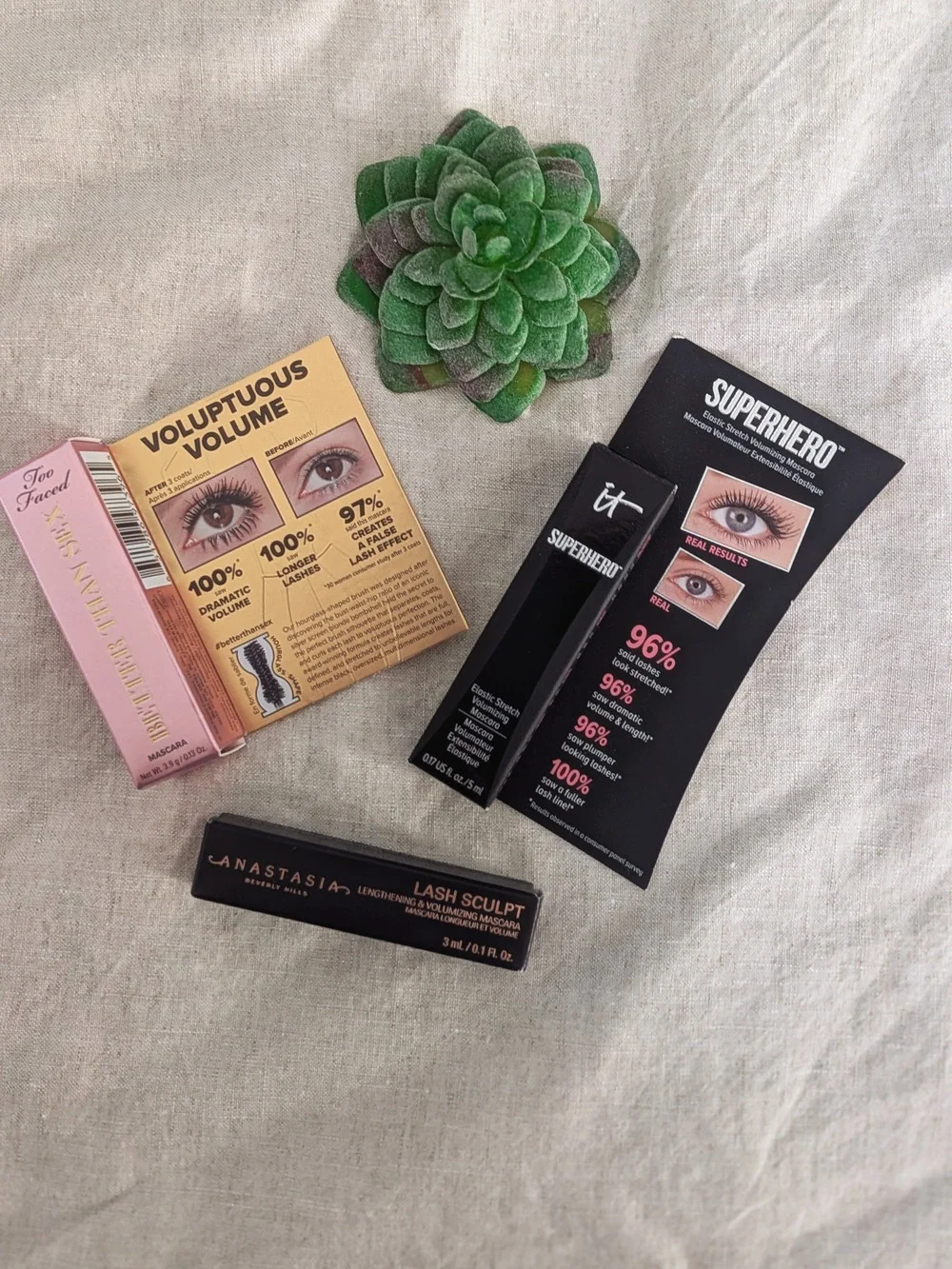 Mini Mascara Variety Bundle Anastasia Beverly Hills + IT Cosmetics + Too Faced